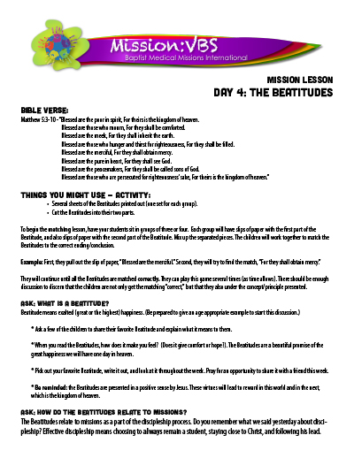 THY4-Unit 4 Lesson 1 PDF, PDF, Beatitudes